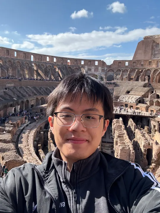 YU Jiachen inside the Colosseum